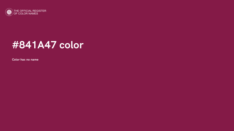 #841A47 color image