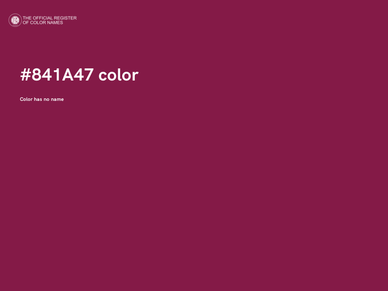 #841A47 color image