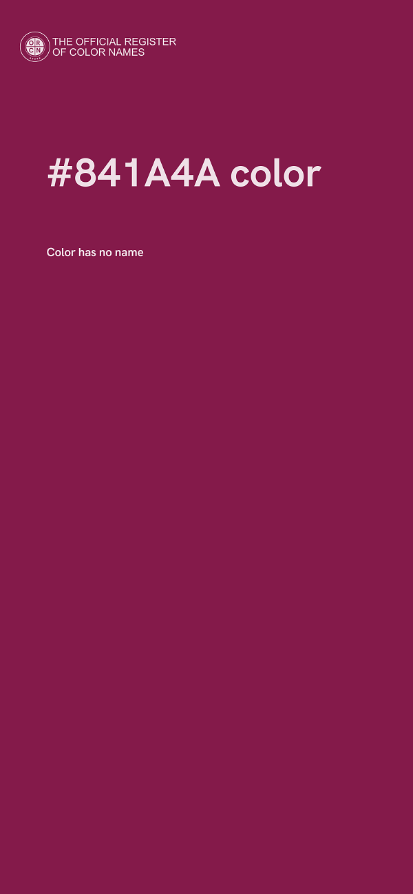 #841A4A color image