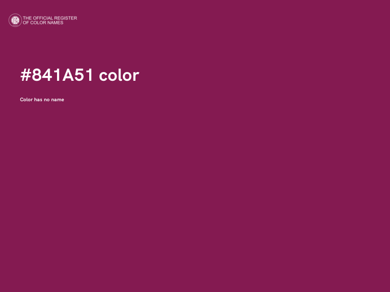 #841A51 color image