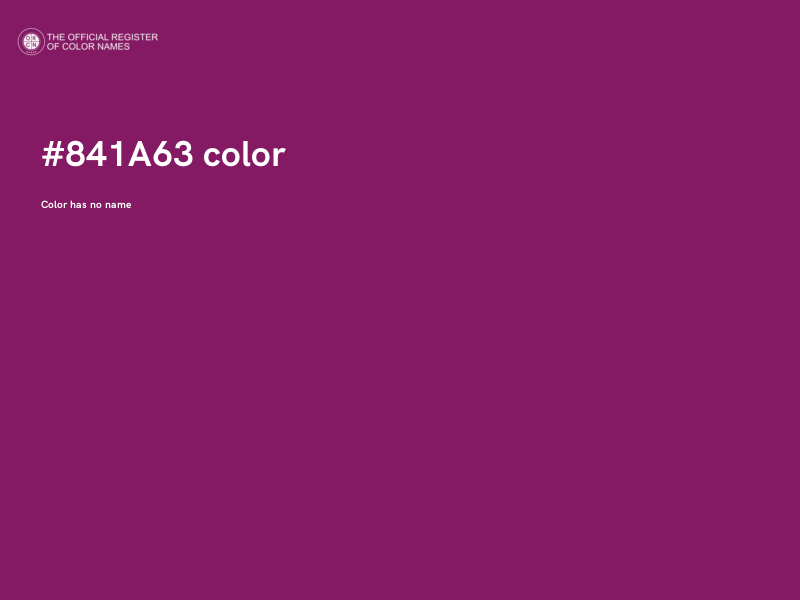 #841A63 color image