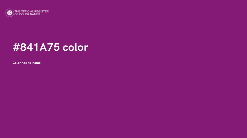 #841A75 color image