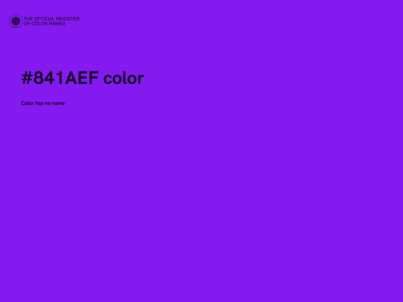 #841AEF color image