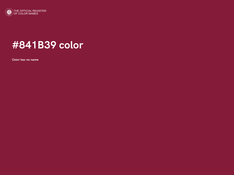 #841B39 color image