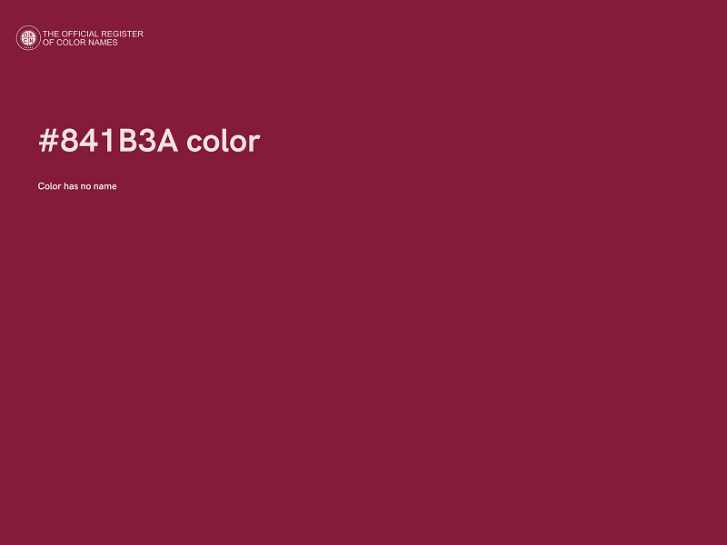 #841B3A color image