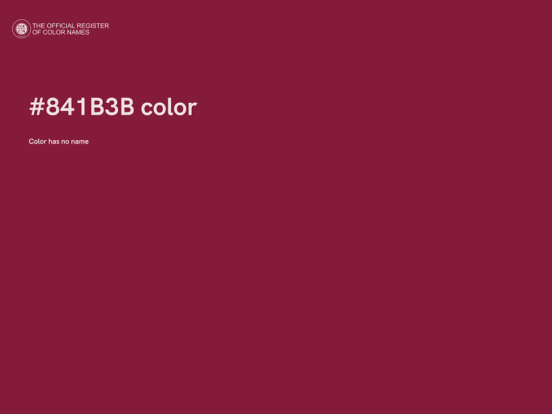 #841B3B color image