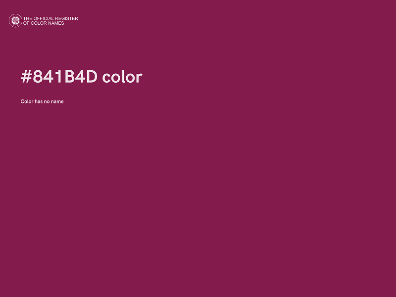 #841B4D color image