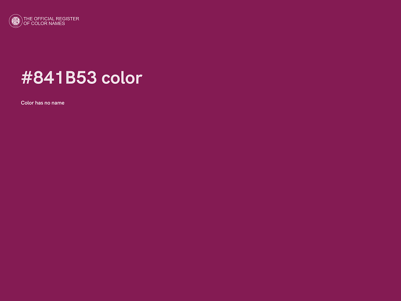#841B53 color image
