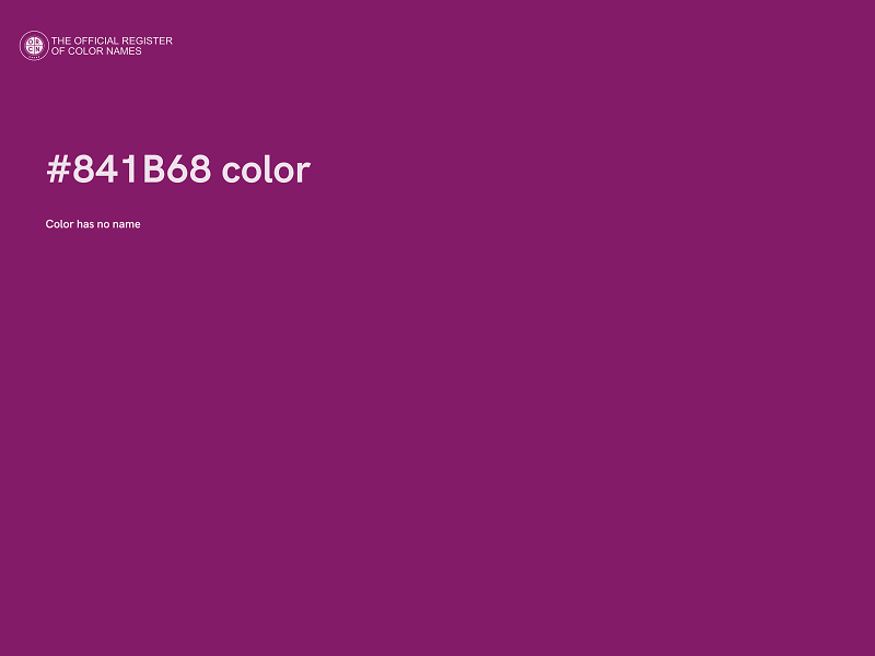 #841B68 color image