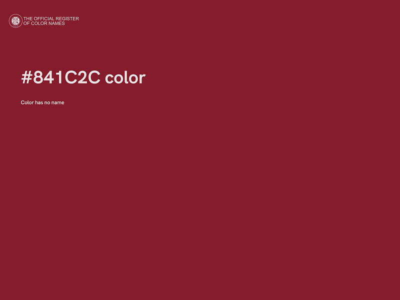 #841C2C color image