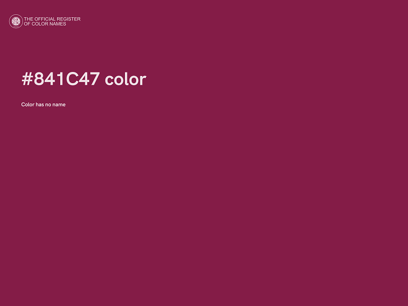 #841C47 color image