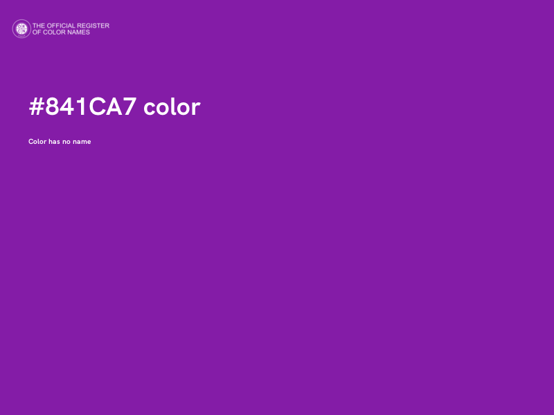#841CA7 color image