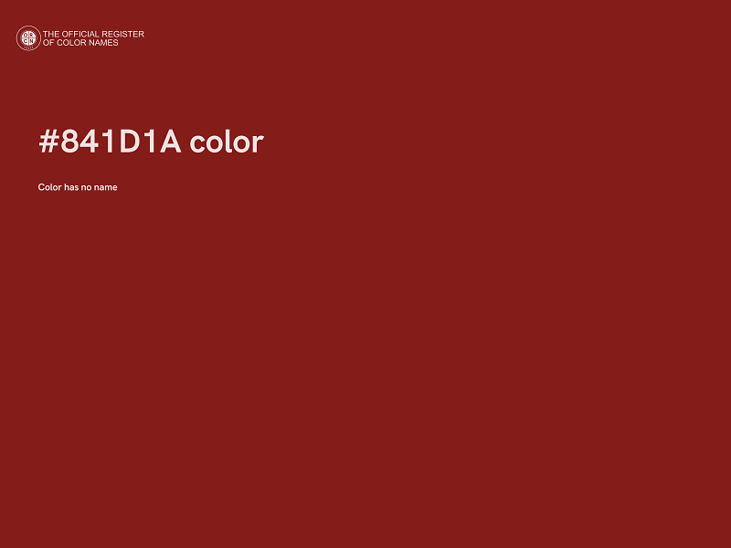 #841D1A color image