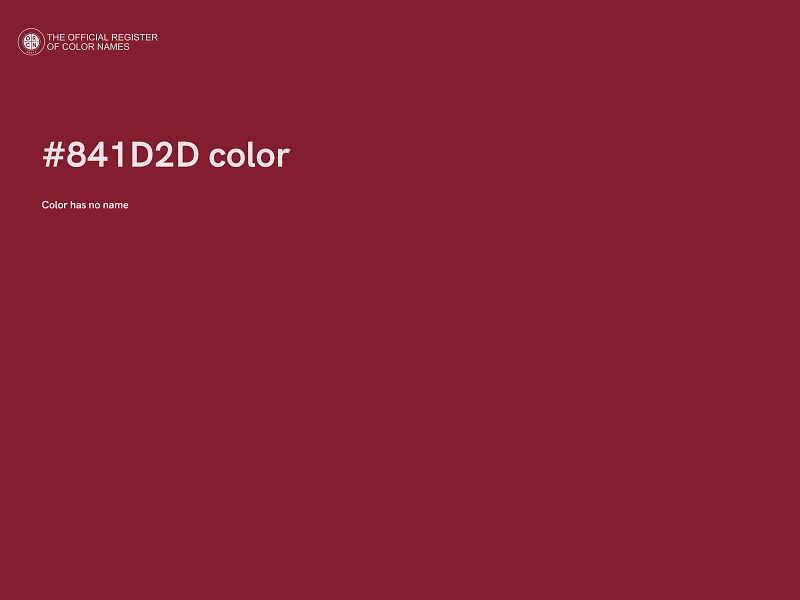 #841D2D color image