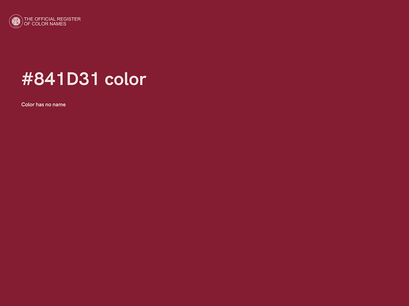 #841D31 color image