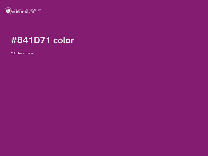 #841D71 color image