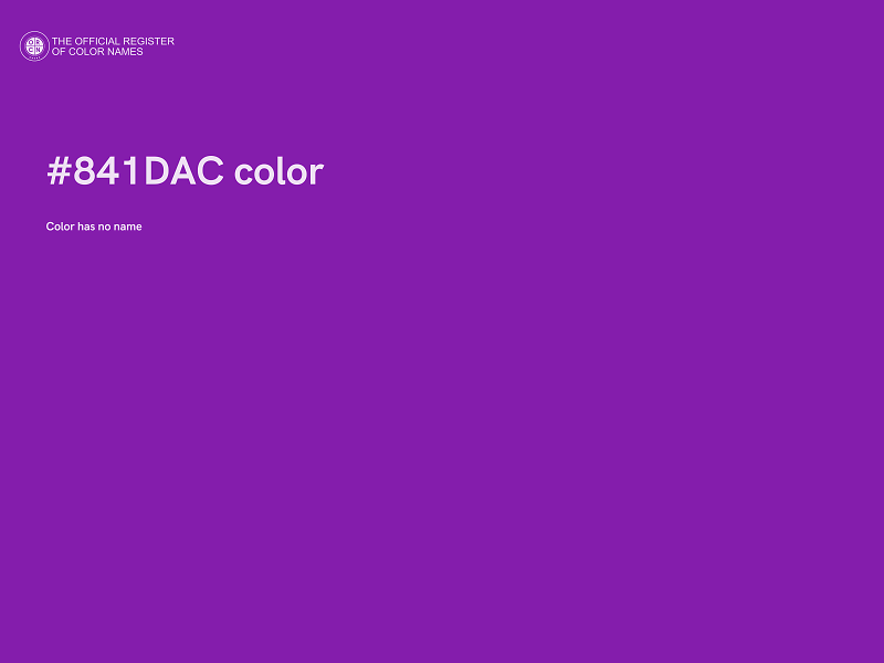 #841DAC color image