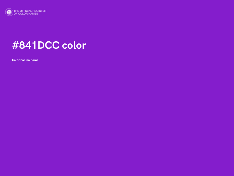 #841DCC color image