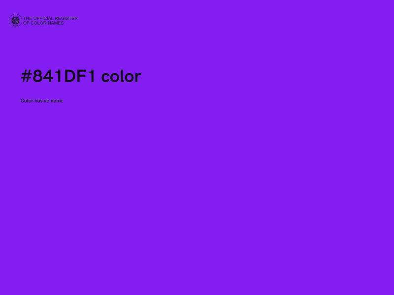 #841DF1 color image