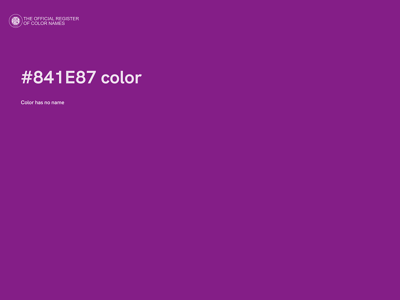 #841E87 color image