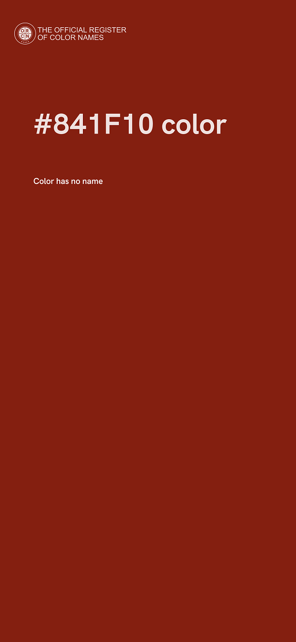 #841F10 color image