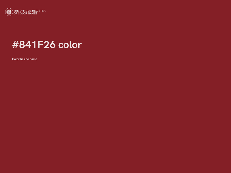 #841F26 color image