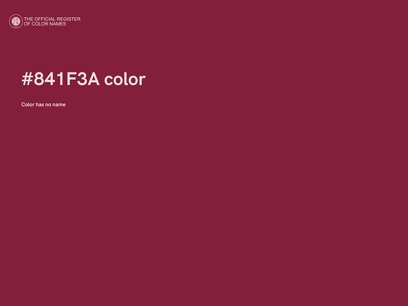 #841F3A color image