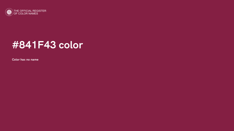 #841F43 color image