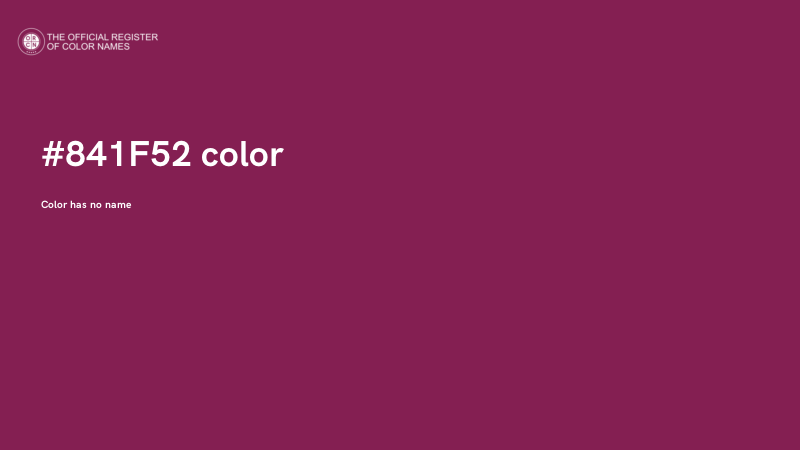 #841F52 color image
