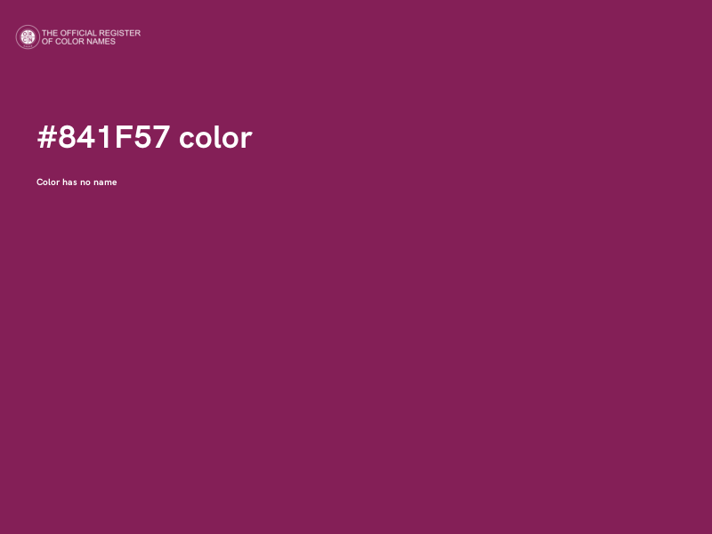 #841F57 color image