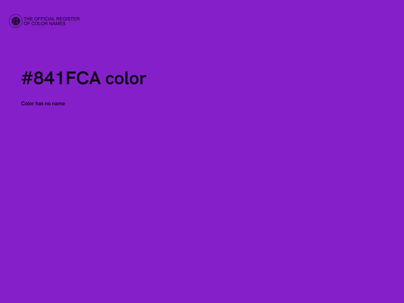 #841FCA color image