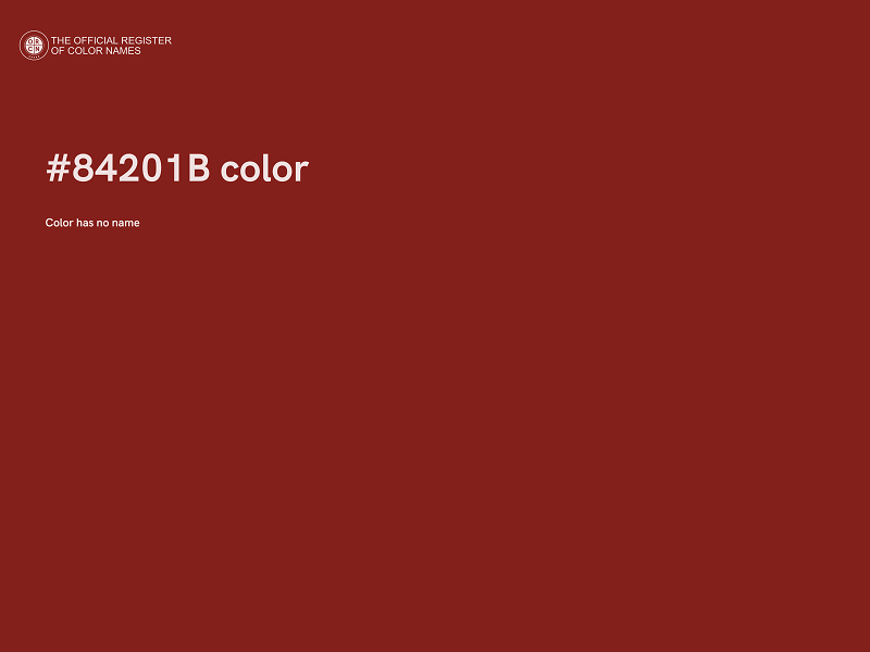 #84201B color image