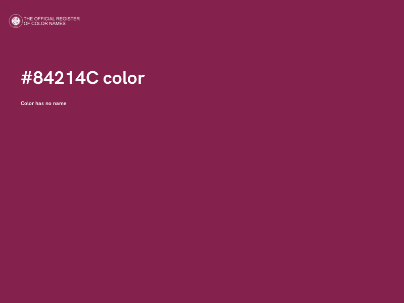 #84214C color image