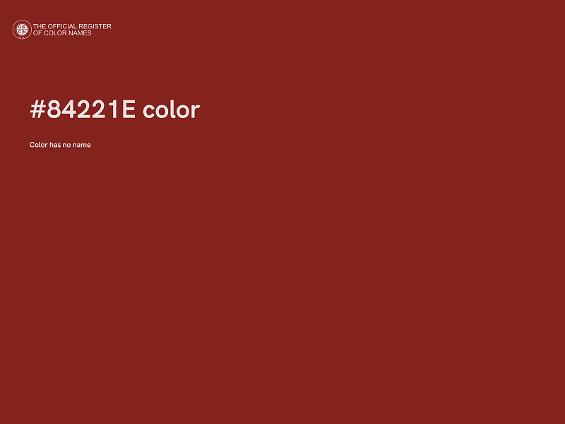 #84221E color image