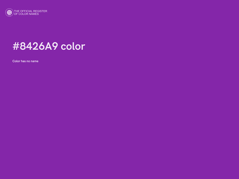 #8426A9 color image
