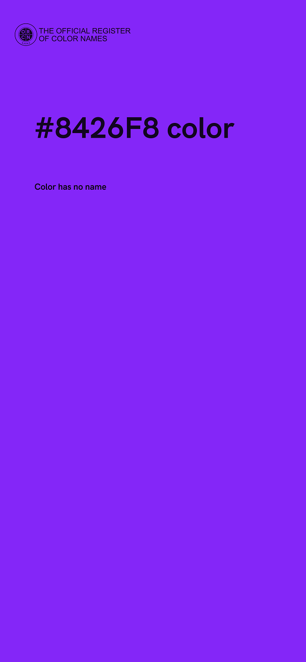 #8426F8 color image