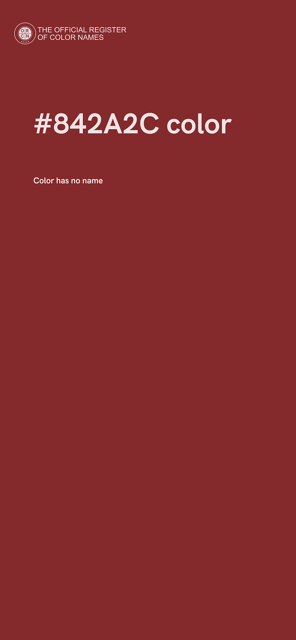 #842A2C color image