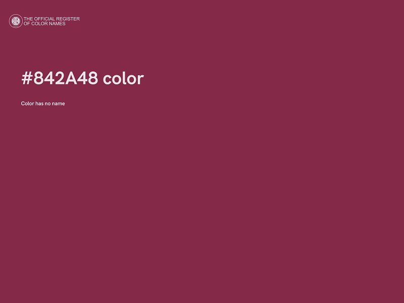 #842A48 color image