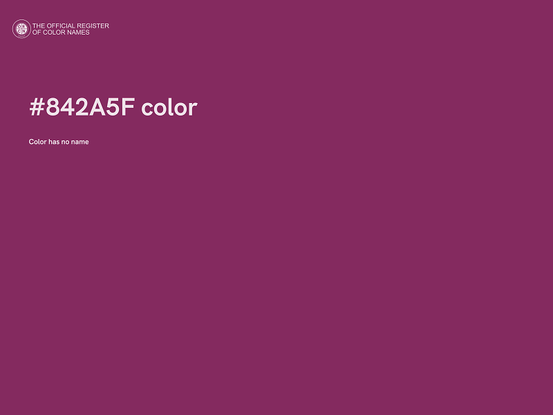 #842A5F color image