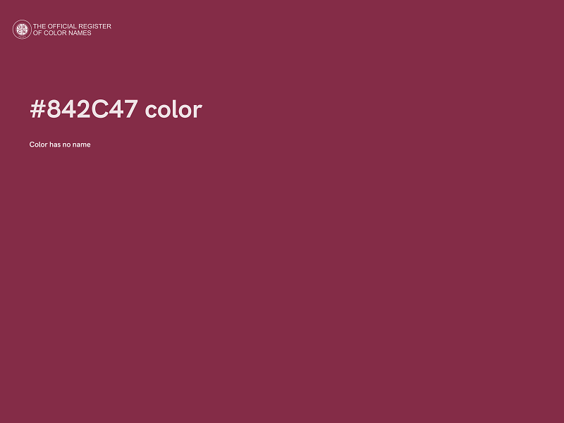 #842C47 color image