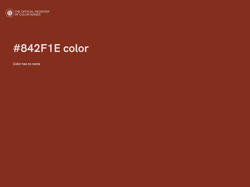 #842F1E color image