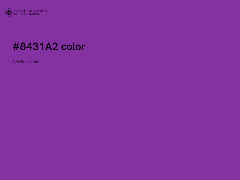 #8431A2 color image