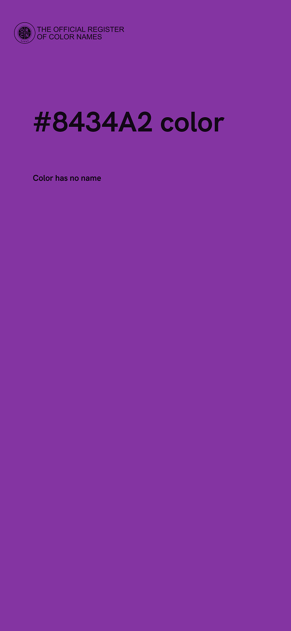 #8434A2 color image
