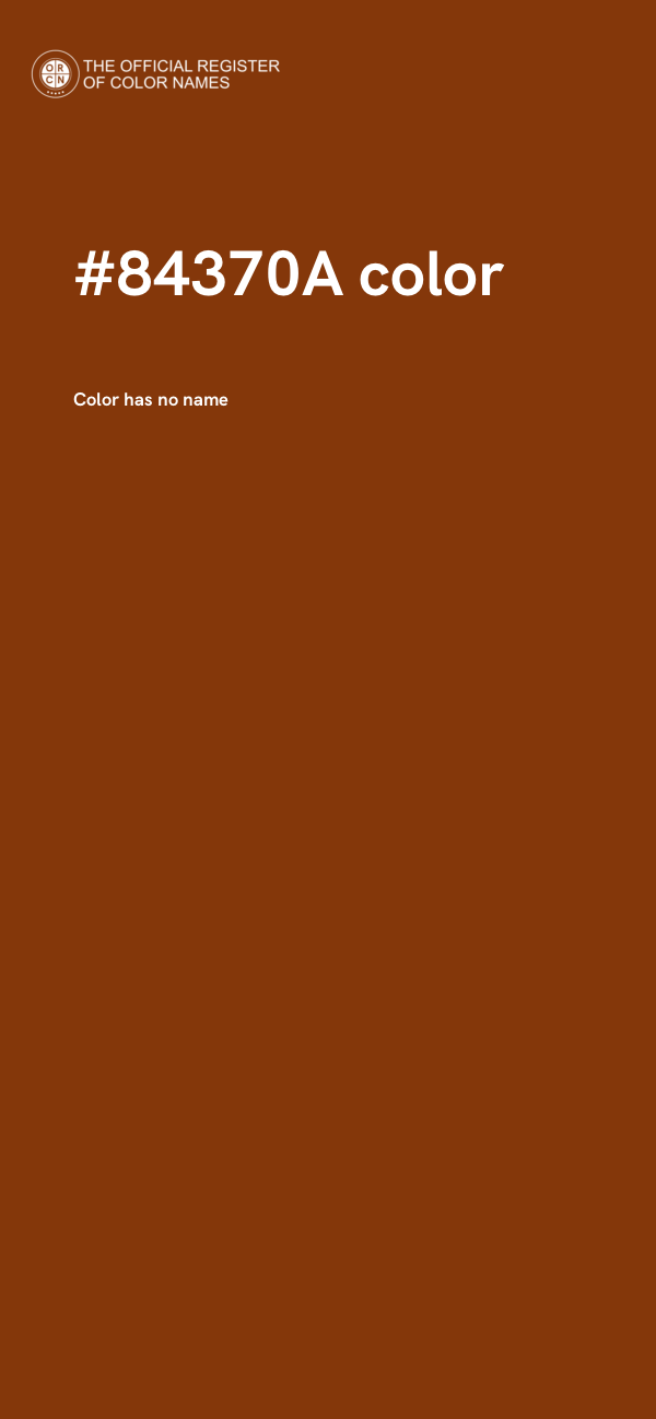 #84370A color image