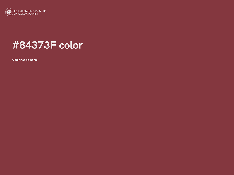 #84373F color image