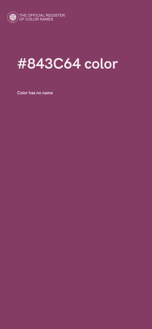 #843C64 color image
