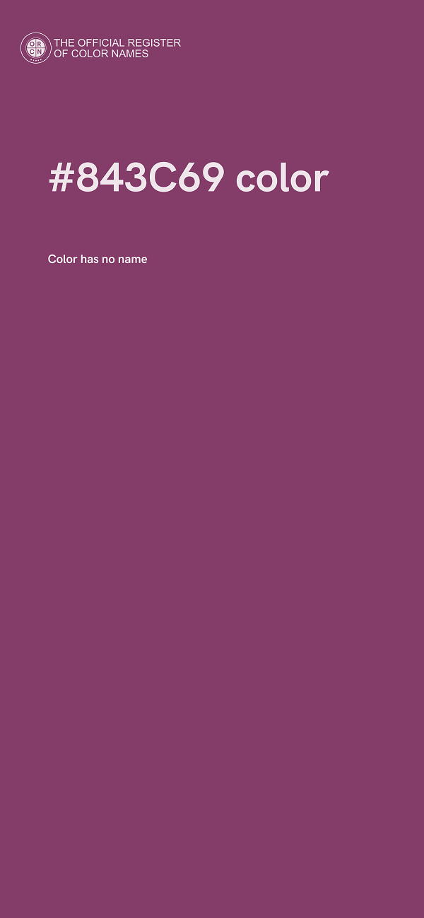 #843C69 color image