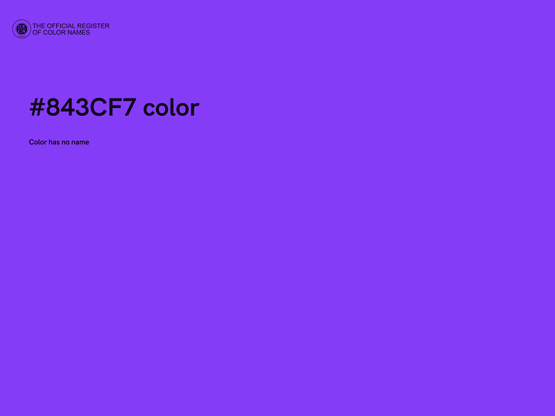 #843CF7 color image