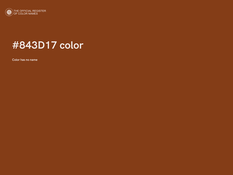 #843D17 color image