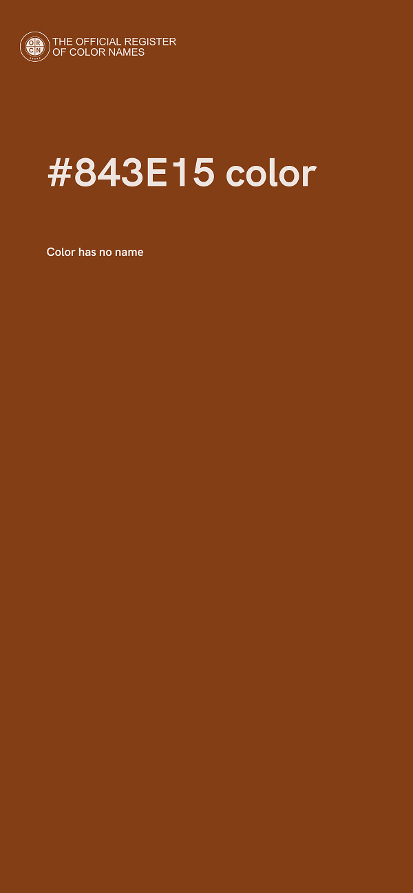 #843E15 color image